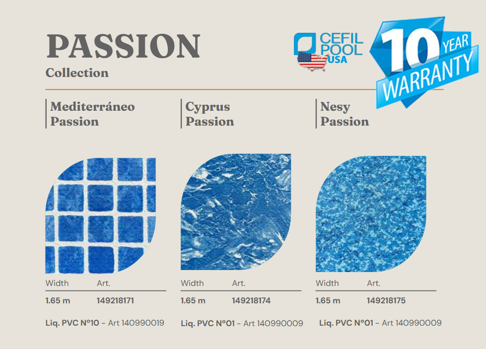 passion cefil pool swatches